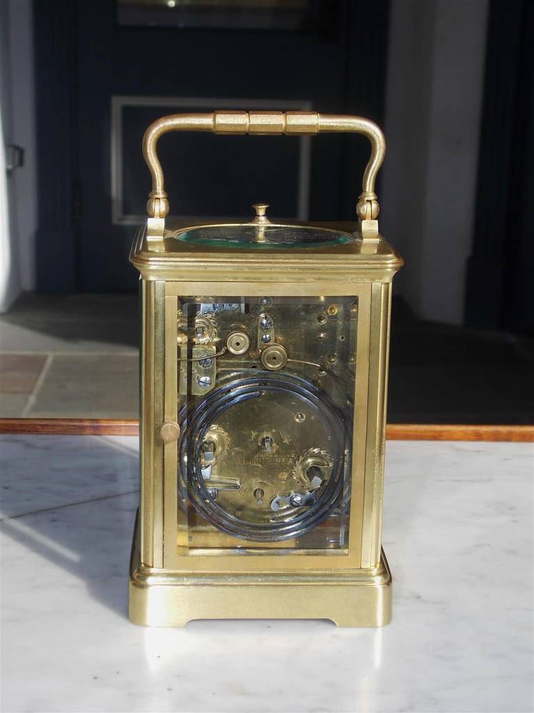 Französische Kutschenuhr aus Messing.  J.E. Caldwell:: Philadelphia. Um 1890. 2