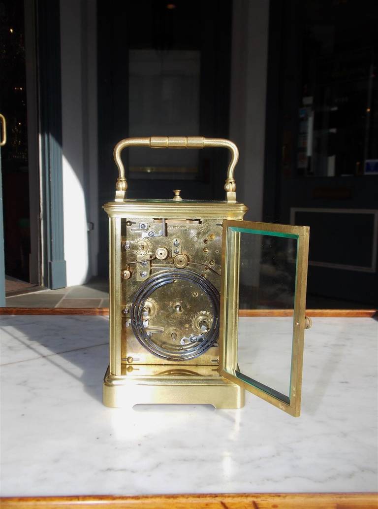 Französische Kutschenuhr aus Messing.  J.E. Caldwell:: Philadelphia. Um 1890. 3