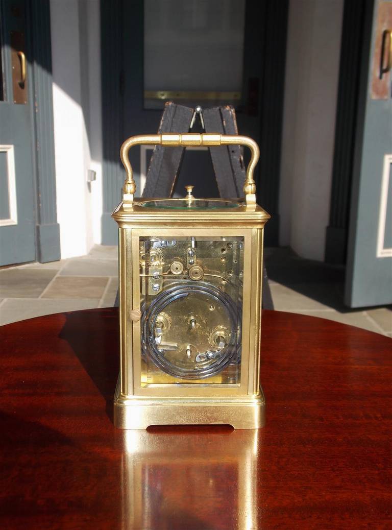 Französische Kutschenuhr aus Messing.  J.E. Caldwell:: Philadelphia. Um 1890. 5