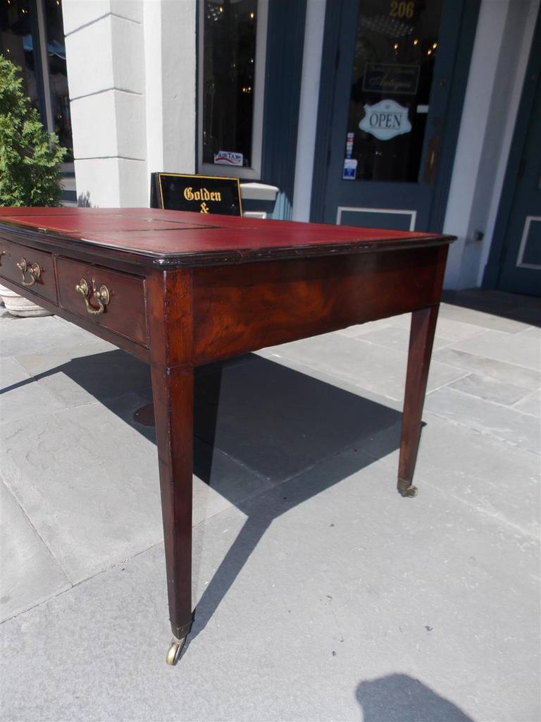 English Chippendale Mahogany Writing Desk. Circa 1780 In Excellent Condition In Hollywood, SC