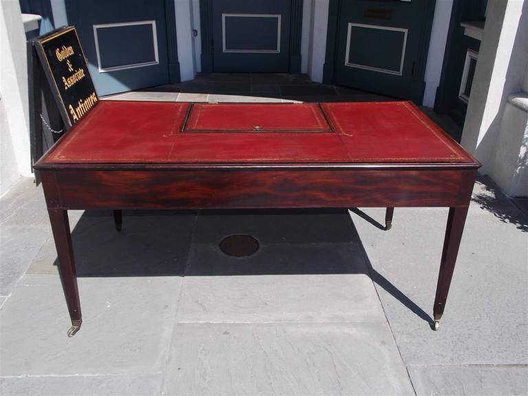 18th Century and Earlier English Chippendale Mahogany Writing Desk. Circa 1780