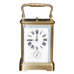 Antique French Brass Carriage Clock.  J.E. Caldwell, Philadelphia. Circa 1890
