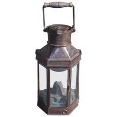 Antique English Nautical Yacht Cabin Lantern, Stamped Best and Lloyd, Circa 1840