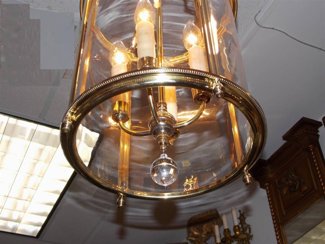 American Brass and Circular Hanging Lantern, Circa 1850 2