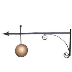 American Wrought Iron and Gilt Trade Sign Bracket , Circa 1880 10