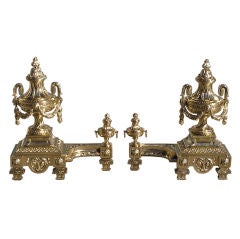 French Brass Urn Top Chenet