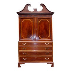 Antique American Mahogany Linen Press ( New York )