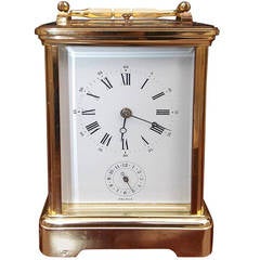 French Bronze and Porcelain Miniature Carriage Clock, Circa 1890 5