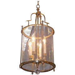 American Brass and Circular Hanging Lantern, Circa 1850