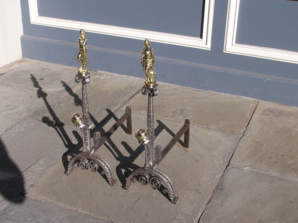 Pair of Italian Andirons For Sale 1