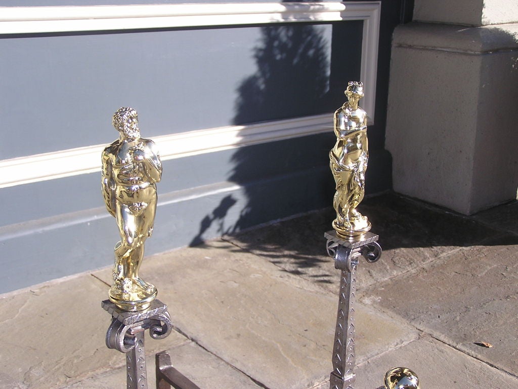 Pair of Italian Andirons For Sale 2