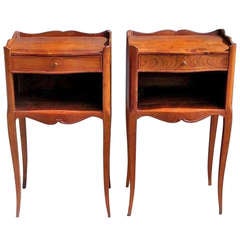 Pair of French Cherry Commodes.  Circa 1860