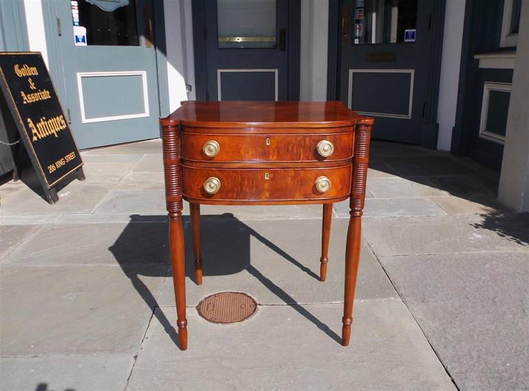 American Walnut Side Table. South Carolina, Circa 1810