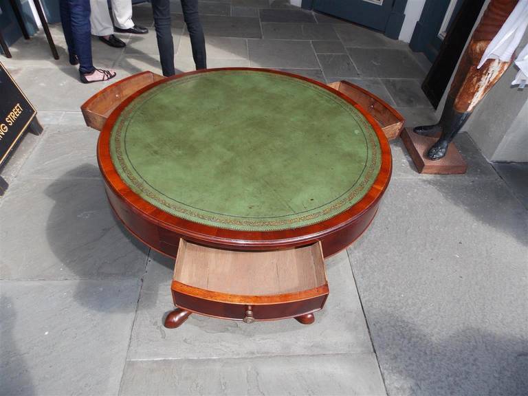 leather drum table