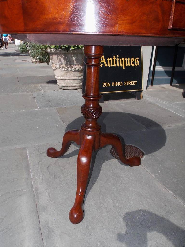 British English Mahogany Leather Top Drum Table.  Circa 1830 For Sale
