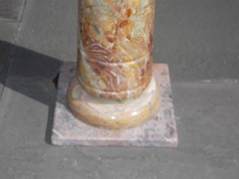 French Bulbous Onyx Pedestal, Circa 1890 4