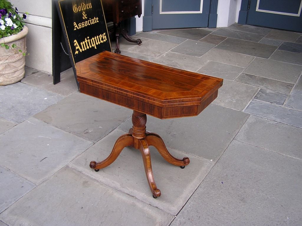 19th Century Caribbean Rosewood Game Table