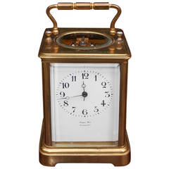 American Brass Miniature Carriage Clock, New York, Circa 1850 6