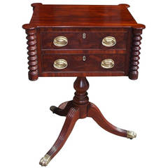American Mahogany Two-Drawer Work Table, Boston, Circa 1810 5