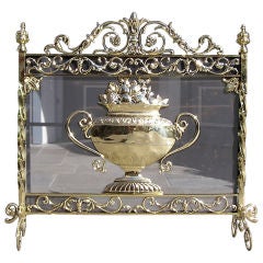 English Brass Fire Screen