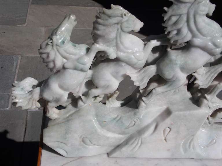 Chinese Jade Eight Horses of Wu.  20th Century 6