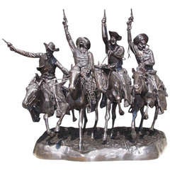 Bronze  "Coming Through the Rye " Frederick Remington Late 20th Century