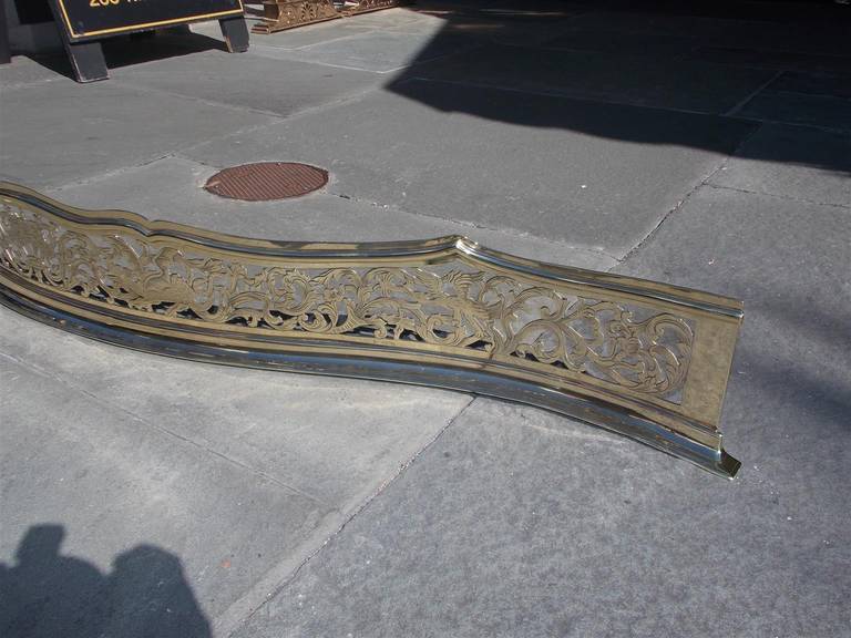 English Period Serpentine Pierced Gallery &  Dragon Fire Fender, Circa 1720 For Sale 1
