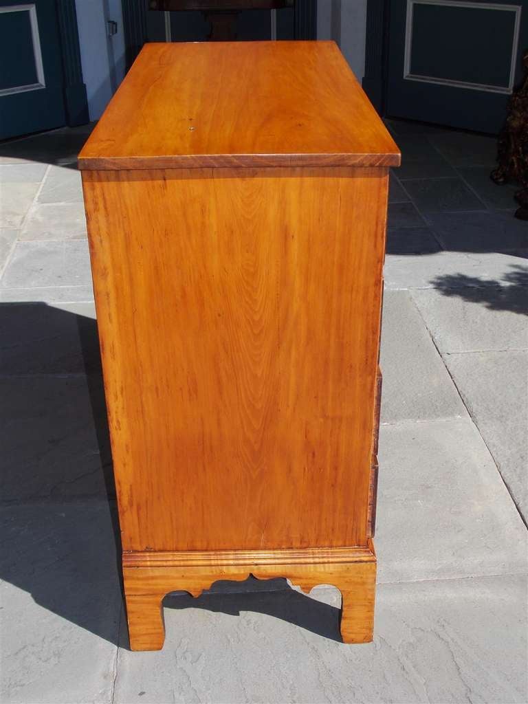 American Black Gum Graduated Chest of Drawers.  Circa 1780 For Sale 1