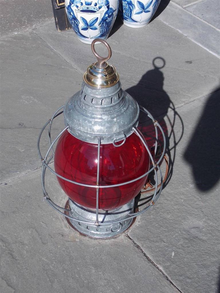 galvanised lantern