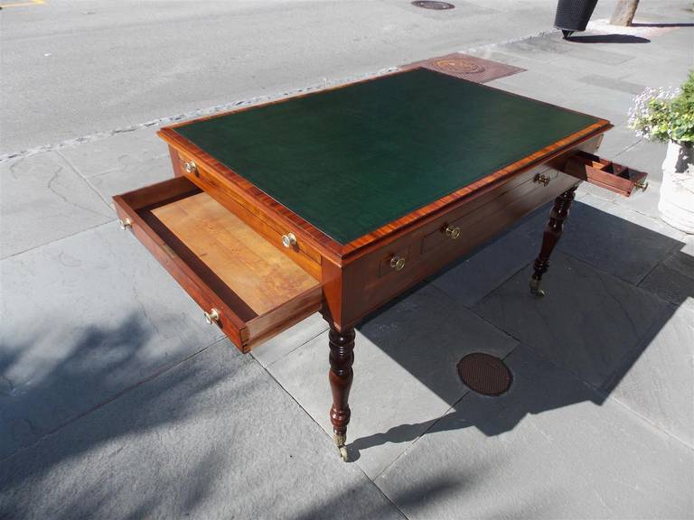 British English Regency Mahogany Drafting Partners Desk, Circa 1800