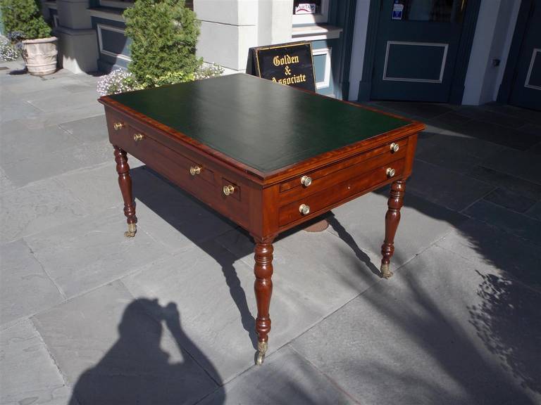 English Regency Mahogany Drafting Partners Desk, Circa 1800 1