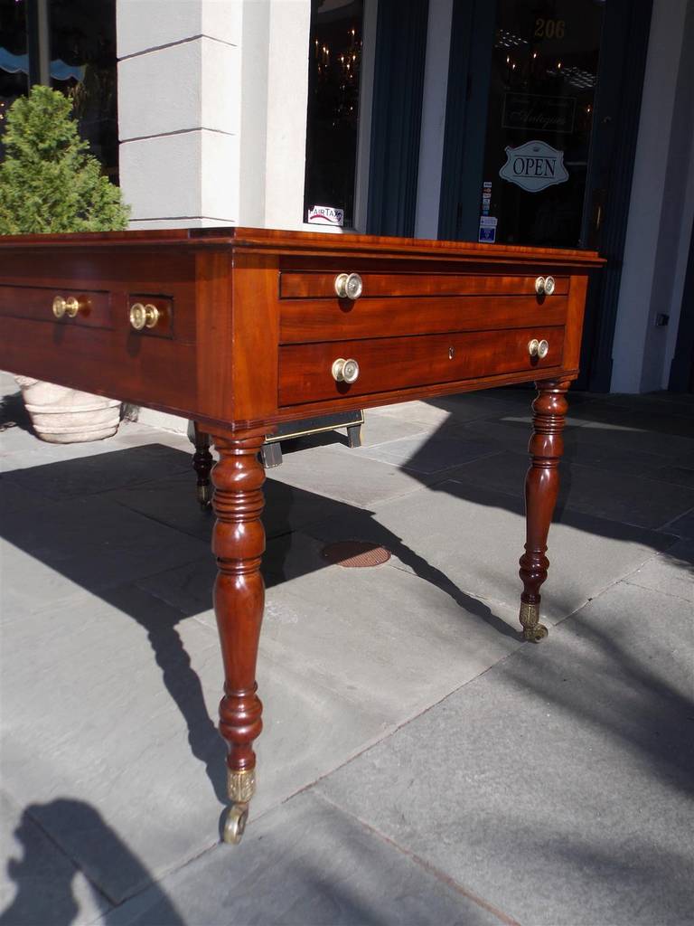 English Regency Mahogany Drafting Partners Desk, Circa 1800 3