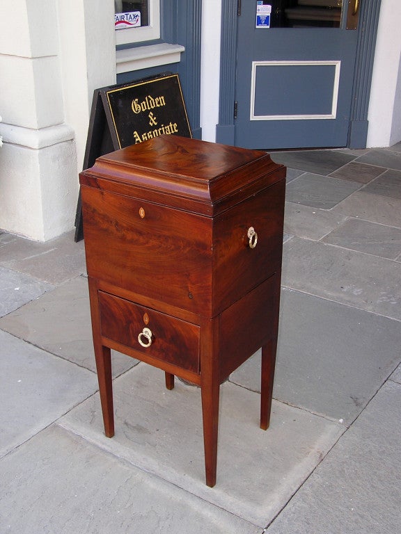 American Mahogany Hinged Bottle Box.. Coastal Maryland / Virginia  Circa 1810-20