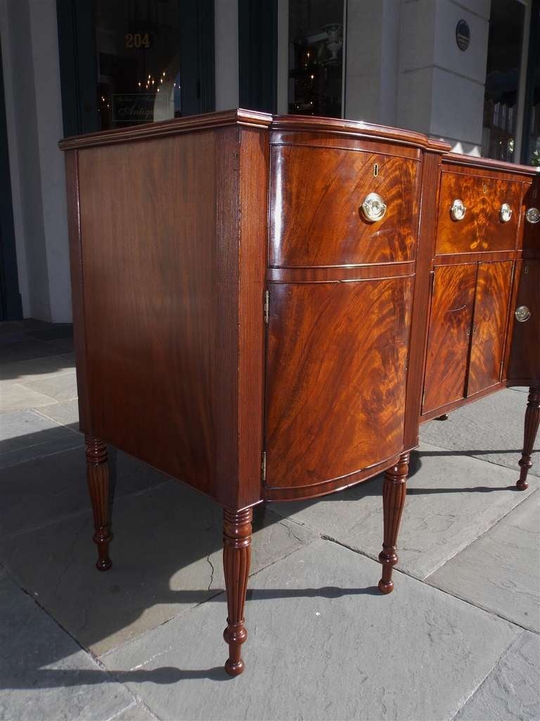19th Century American Mahogany Sideboard.  Boston, Circa 1800