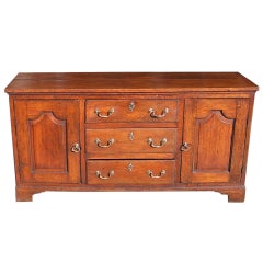 Antique English Oak Sideboard.  Circa 1780