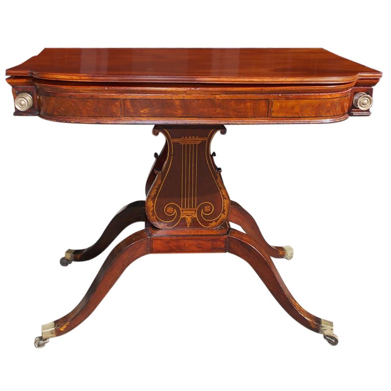 American Mahogany Game Table. Circa 1790 For Sale