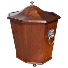 English Mahogany Octagon Wine Cellarette. Circa 1790