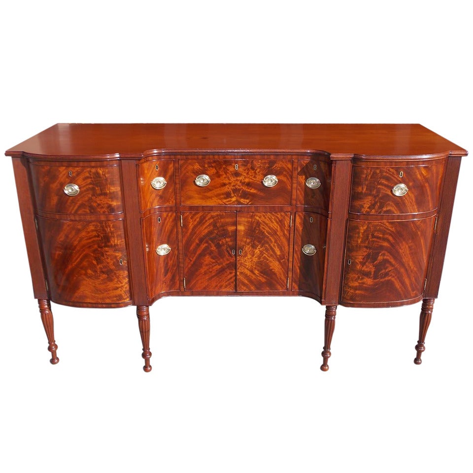 American Mahogany Sideboard.  Boston, Circa 1800