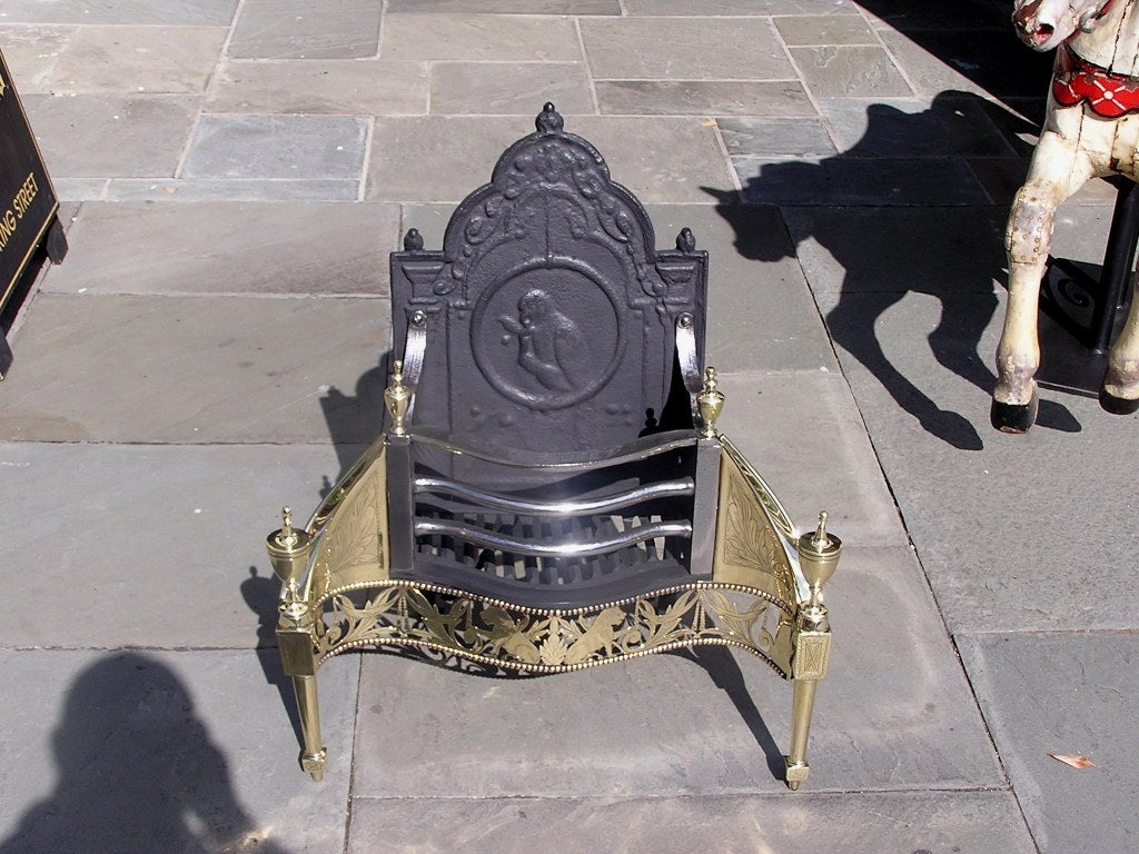 English Brass Coal Grate