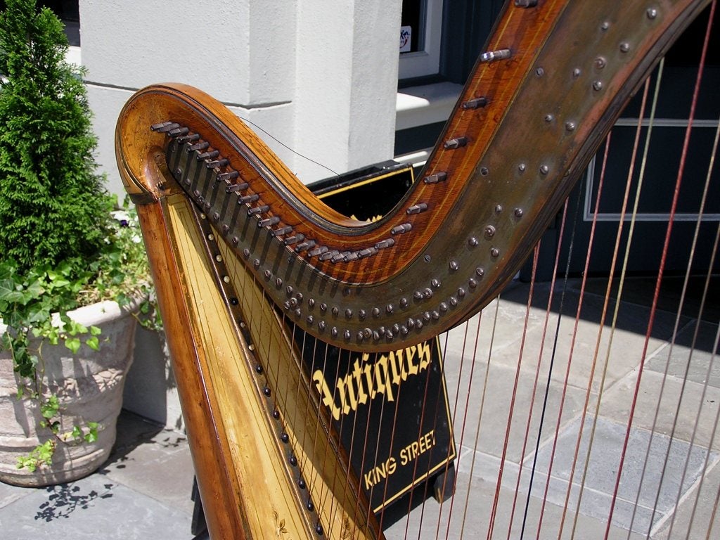American Birds Eye Maple Gilt Harp 1
