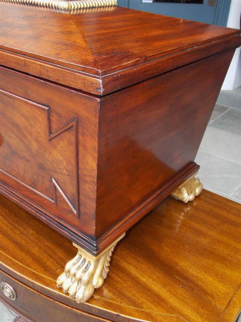 English Regency Mahogany and Gilt Cellarette. Circa 1790 4