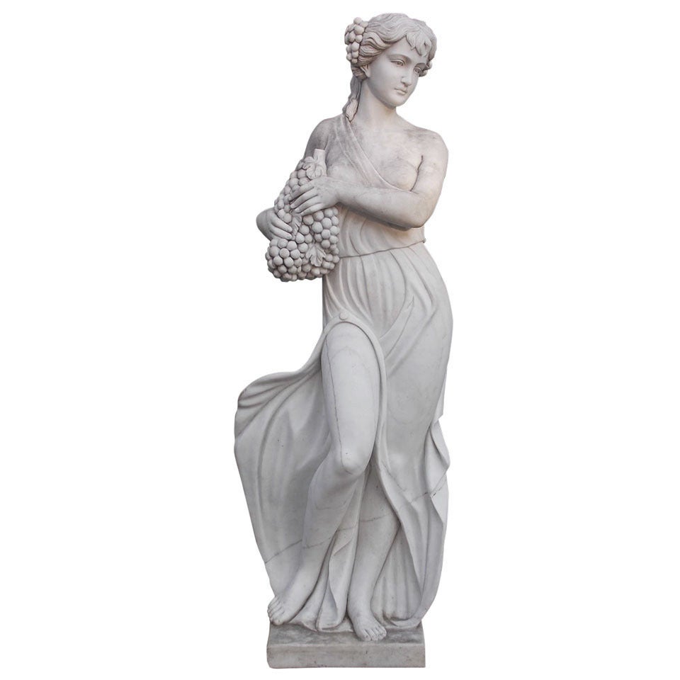 Italienische Marmorstatue aus Marmor, um 1850 im Angebot