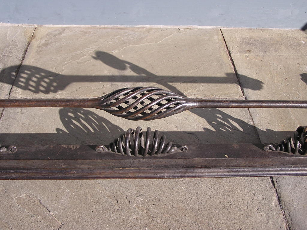 American Bronze and Wrought Iron Fire Fender For Sale 3