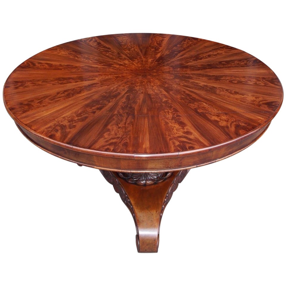 Caribbean Mahogany Tilt Top Center Table. Circa 1830 For Sale