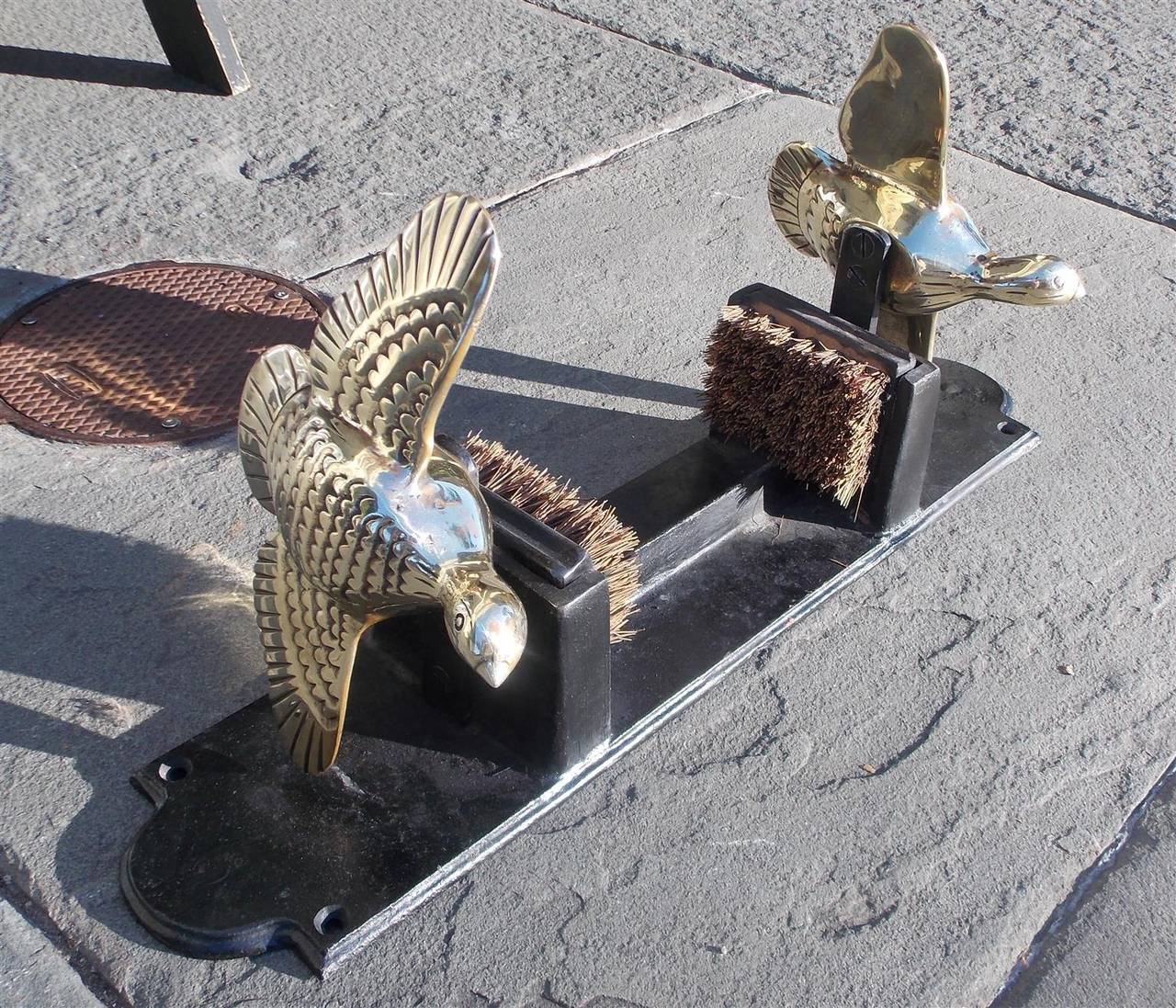 American Brass and Cast Iron Boot Scraper.  Circa 1910