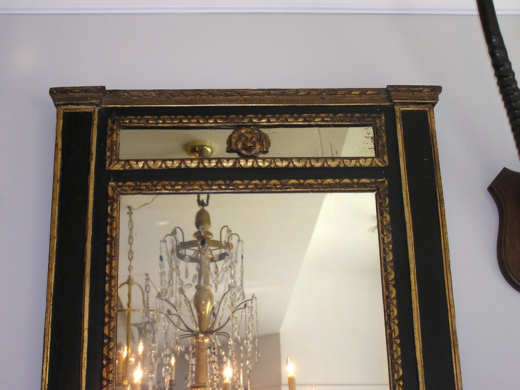 18th Century and Earlier Italian Painted and Gilt Trumeau For Sale