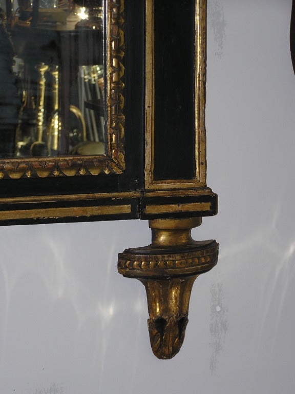Italian Painted and Gilt Trumeau For Sale 4