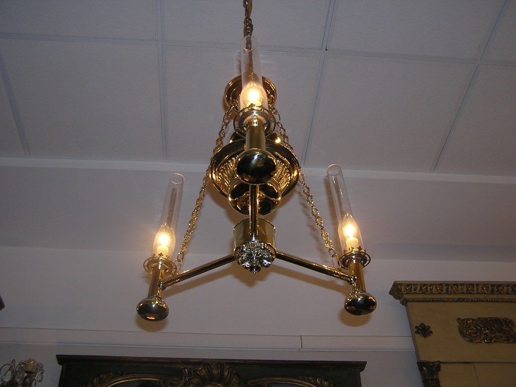 american brass chandelier