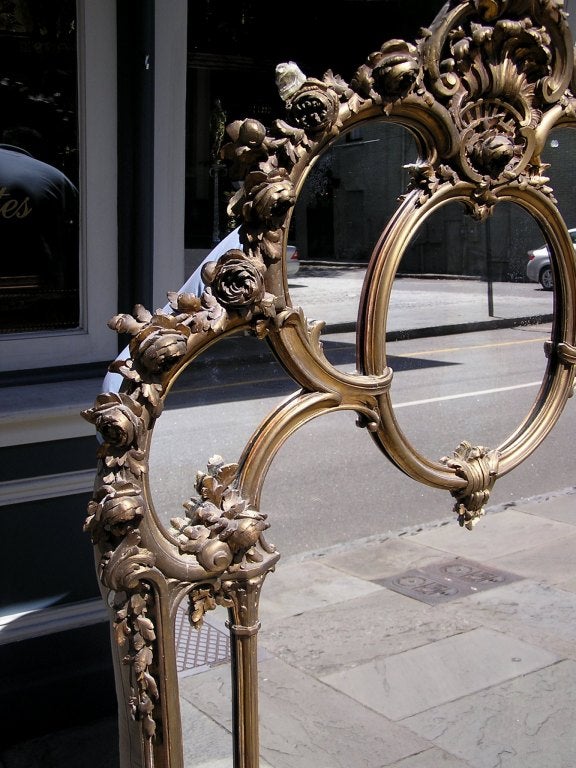 French Over Mantel Gilt Mirror 1