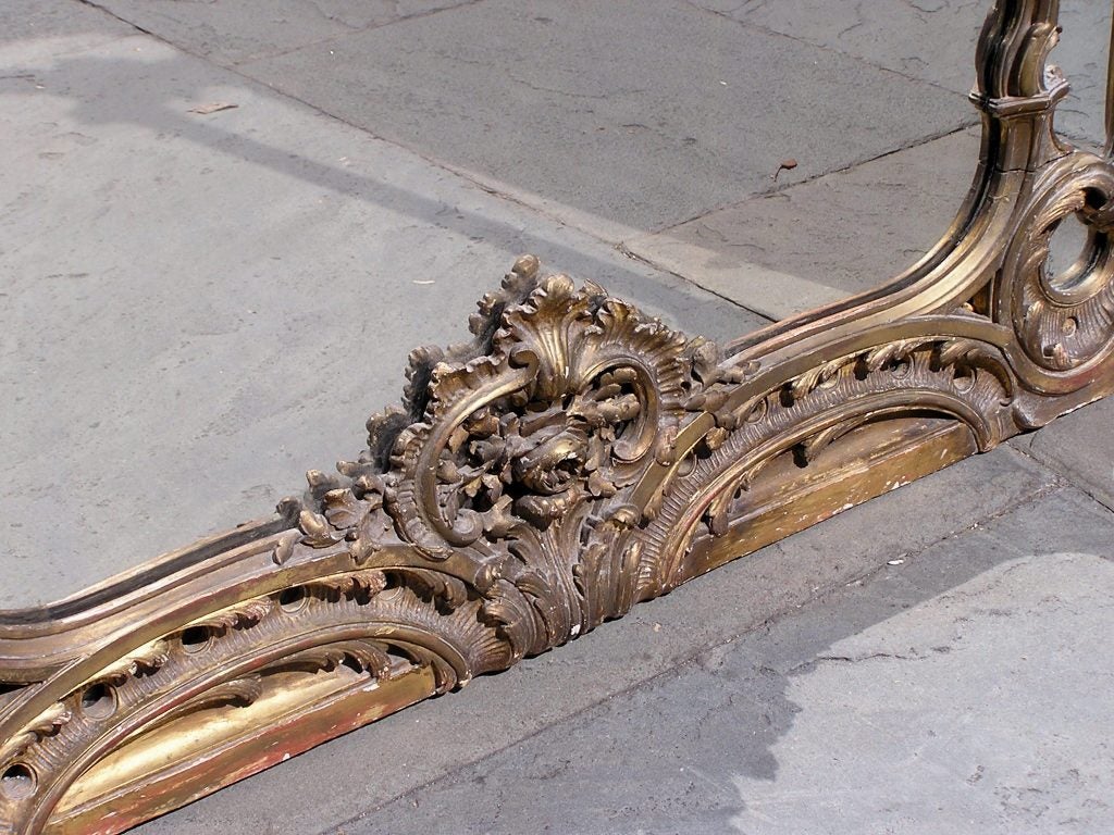 French Over Mantel Gilt Mirror 4